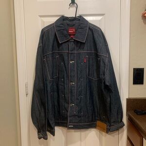 Men's Dark Indigo Denim Jacket - Brand: Unbranded